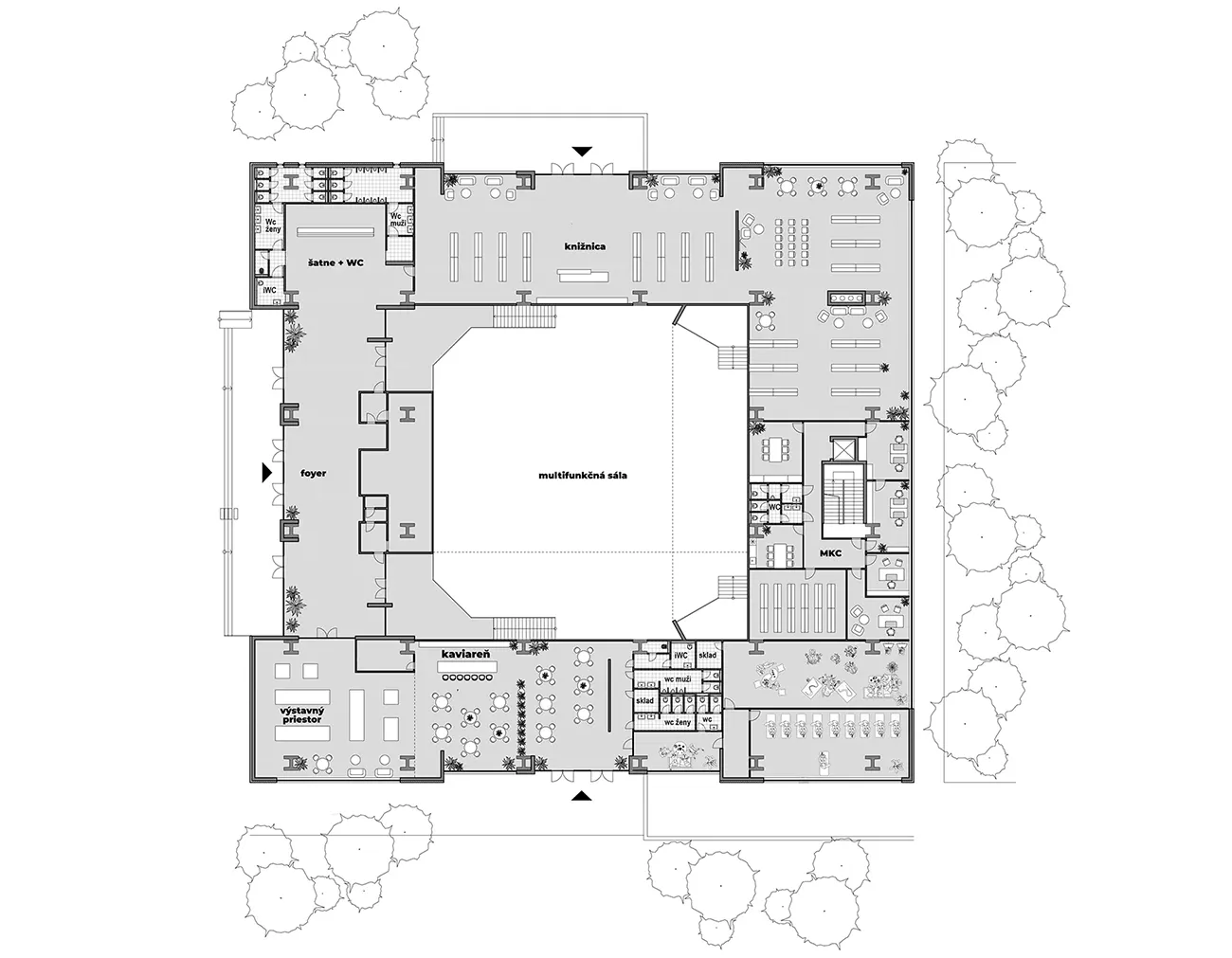kdhc pôdorys - prízemie